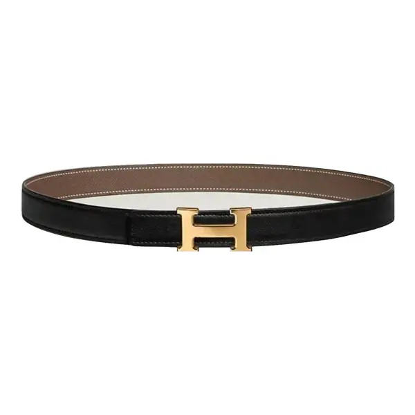 H Belt Buckle & Reversible Leather Strap 32 mm