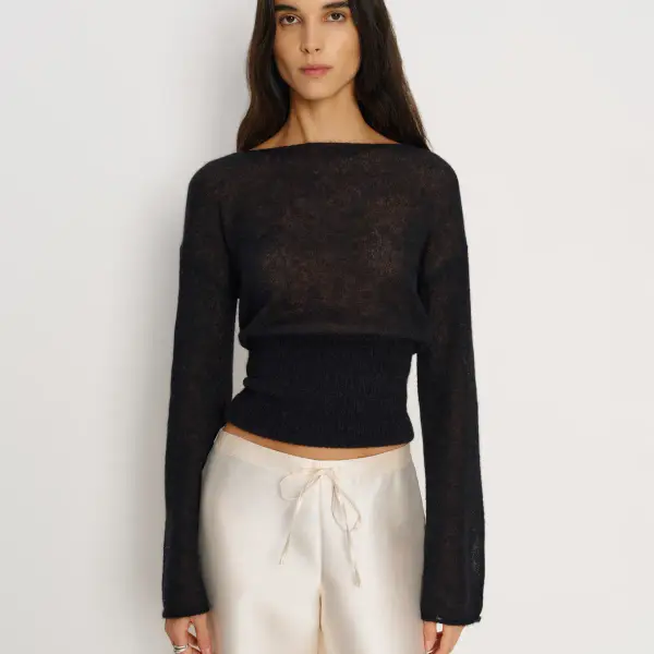 Soren Sheer Alpaca Sweater Top