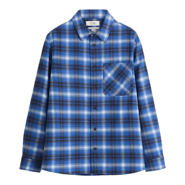 Relaxed Plaid Wool-Blend Shirt