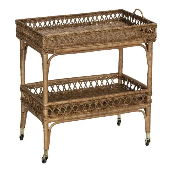 Sidecar Rattan Bar Cart