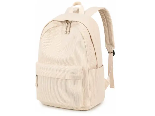 BTOOP School Backpack for Teens Large Corduroy Bookbag Lightweight