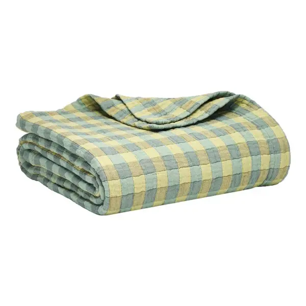 Breezeweave Cotton Gingham Bed Blanket