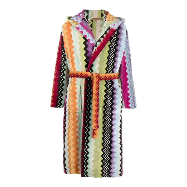 Zig-Zag Print Bath Robes