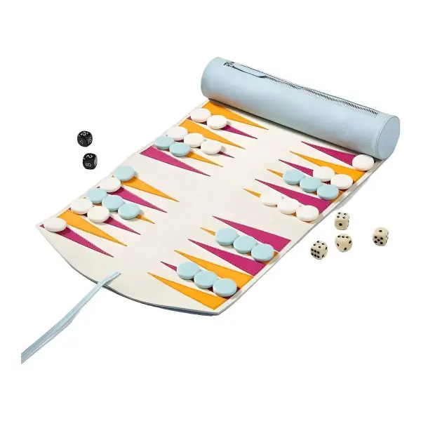 Leather Travel Backgammon Set