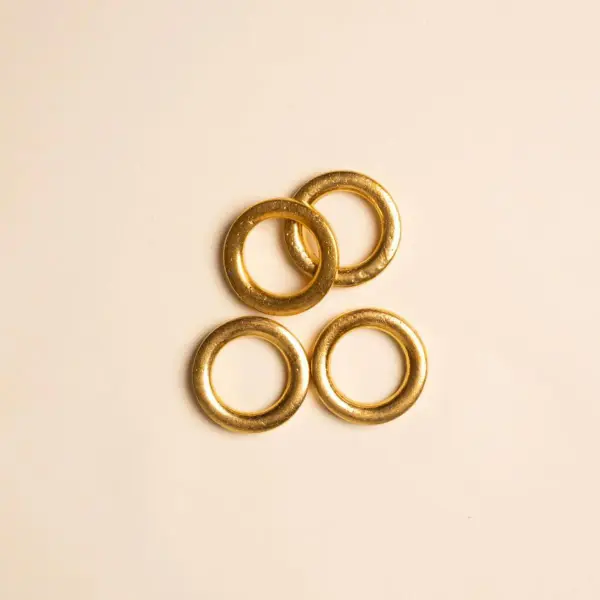 Shelton Metal Brass Circlet Napkin Rings Set Of 4