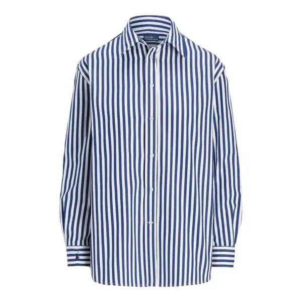 Oversize Fit Striped Linen Shirt