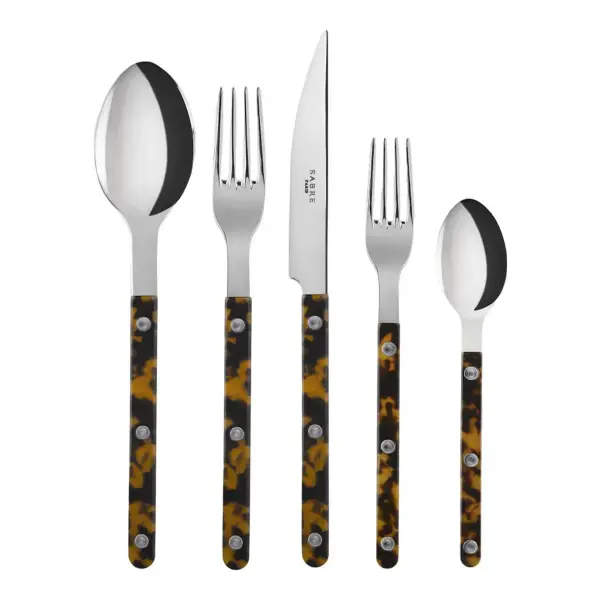 Bistrot Tortoise 5-Piece Cutlery Flatware Set