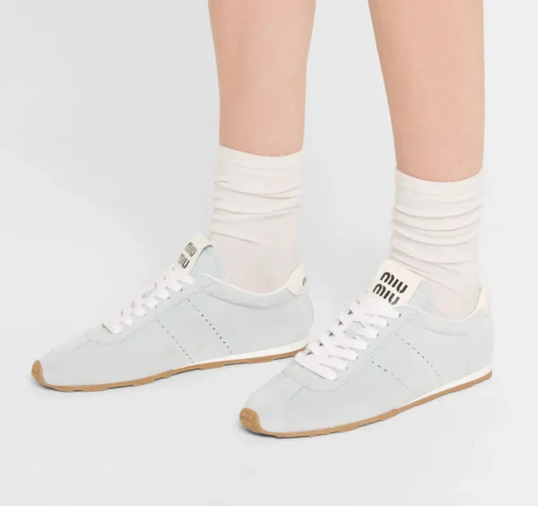 Suede Bicolor Retro Trainer Sneakers