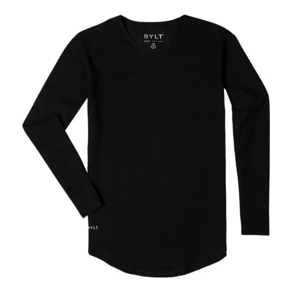 Drop-Cut Long Sleeve Top
