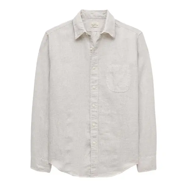 Linen Point-Collar Shirt