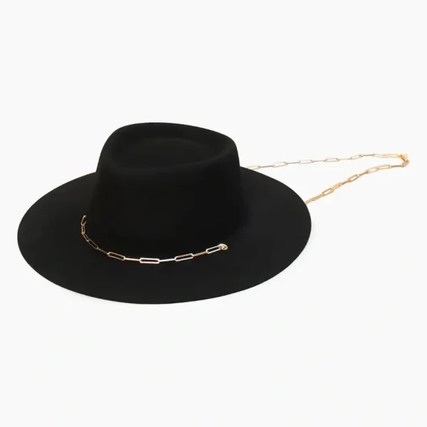Van Palma Ulysse Merino Wool Fedora With Chain | Saks Fifth Avenue