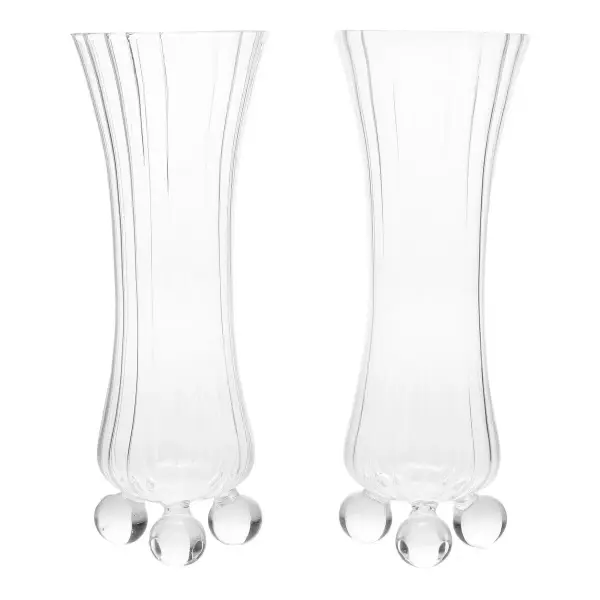 Le Jardin Set-of-Two Glass Champagne Flutes