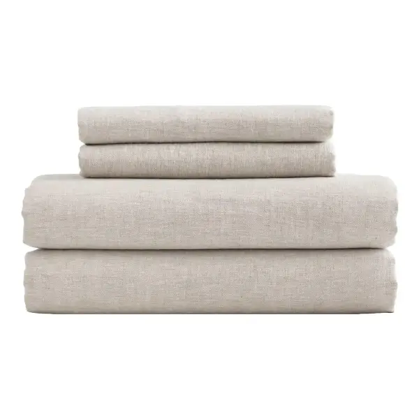 European Linen Chambray Fitted Sheet Set