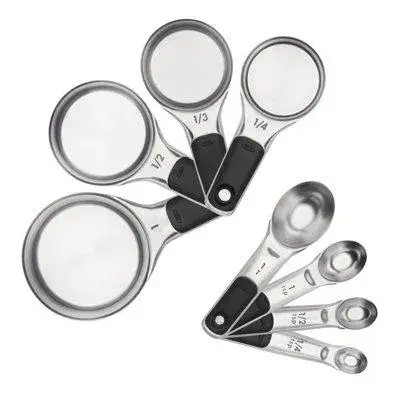 8-Piece Stainless Steel Measuring Cup and Spoon Set