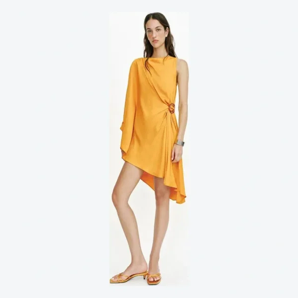 ASYMMETRIC BUCKLE DRESS