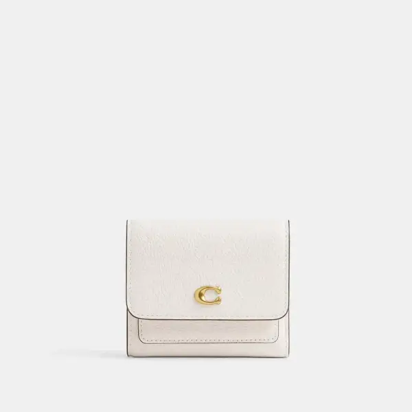 Coach Mila Small Flap Wallet - Women's Wallets - Brass/chalk