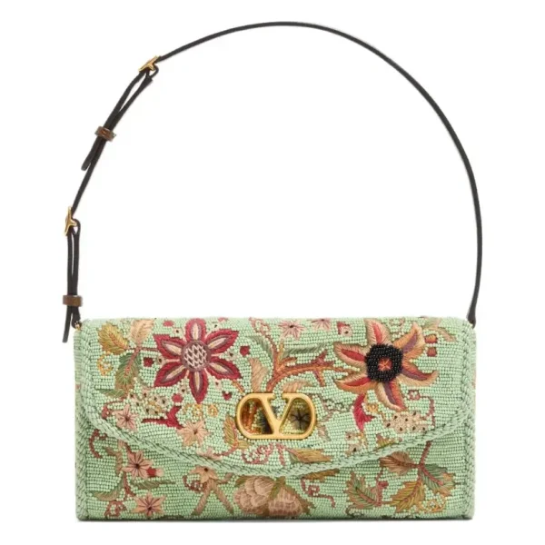 DeVain embroidered small shoulder bag