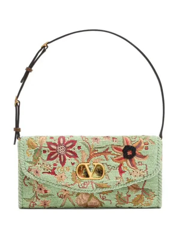 DeVain embroidered small shoulder bag