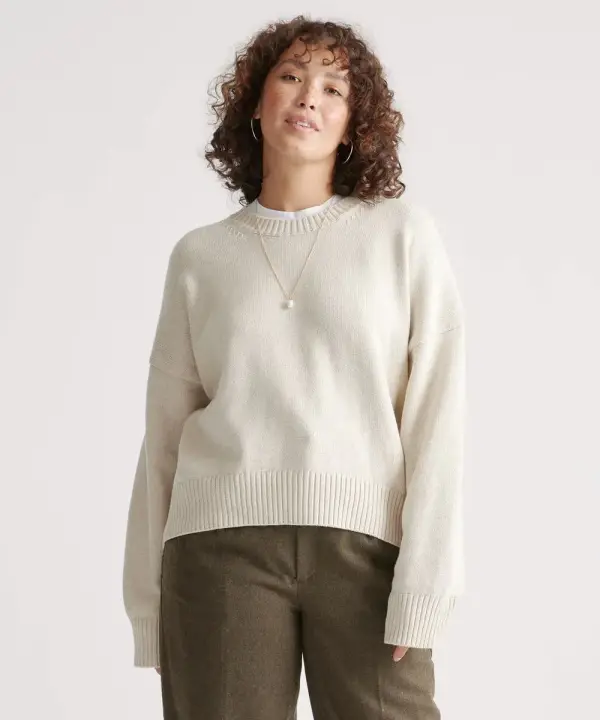 Organic Cotton Boyfriend Crew Sweater