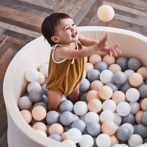 Baby and Toddler Natural Pop-Up Ball Pit with Neutral Balls