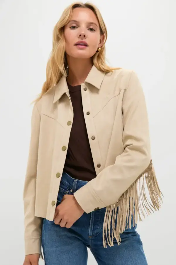 Biscotti Faux Suede Fringe Lauren Jacket