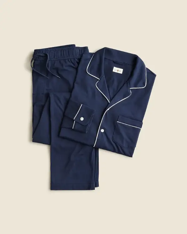 Pajama set in cotton-blend jersey