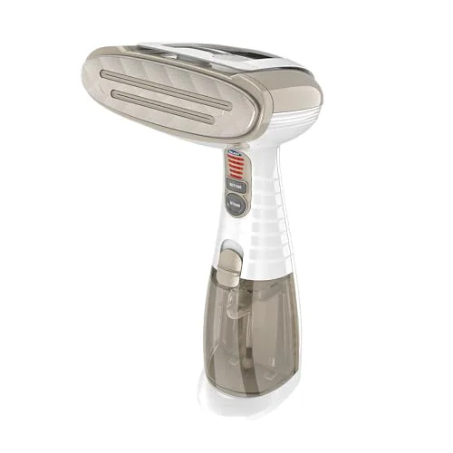 Conair Handheld Garment Steamer for Clothes, Turbo ExtremeSteam 1875W Fabric Steamer, Portable Handheld Design, Strong Penetrating Steam, White/Champagne