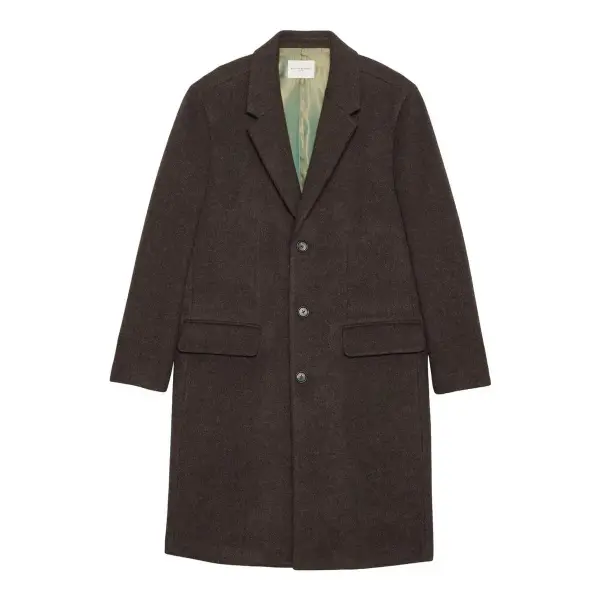 Italian Melton Wool-Blend Top Coat