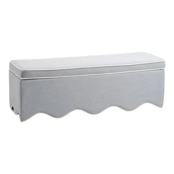 54.5x18 Scalloped Storage Bench