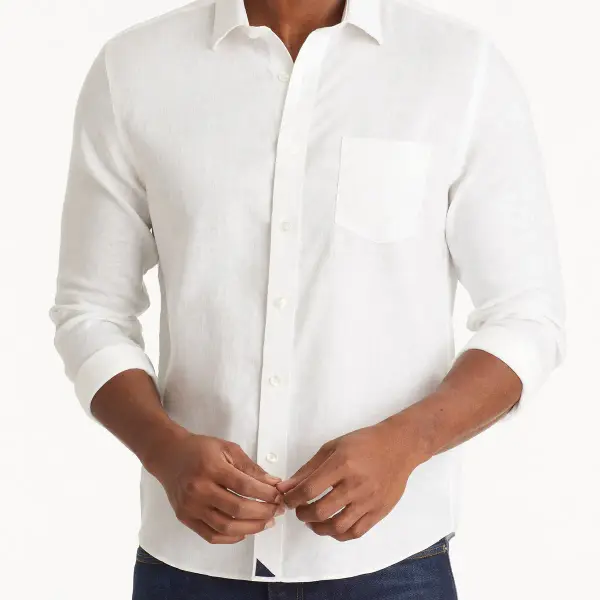 Wrinkle-Resistant Linen Vin Santo Shirt