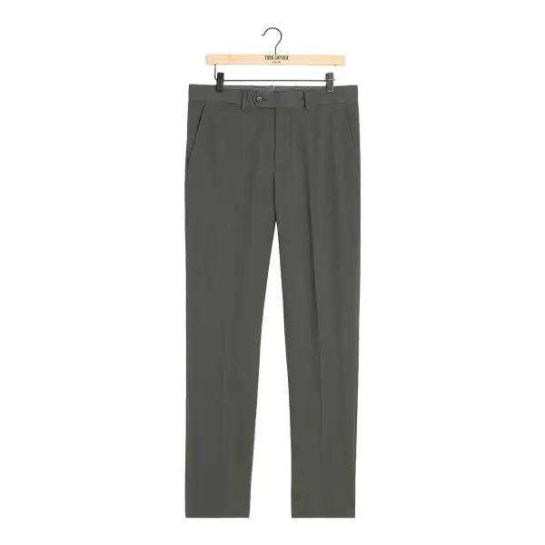 Italian Seersucker Side Tab Trouser