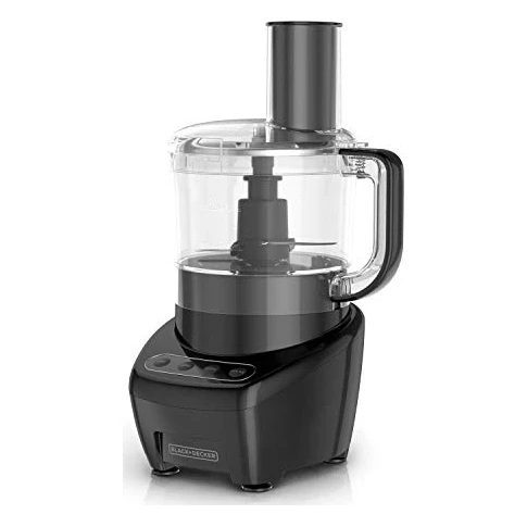 BLACK+DECKER 8-Cup Food Processor, Easy Assembly, Stainless Steel S-Blade, Shred, Slice, Chop, Puree, 450W Motor