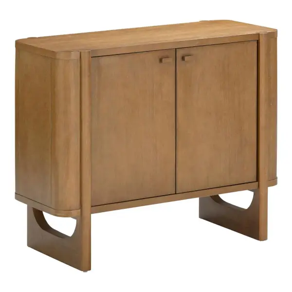 Mid-Century Modern Solid Wood Accent Cabinet