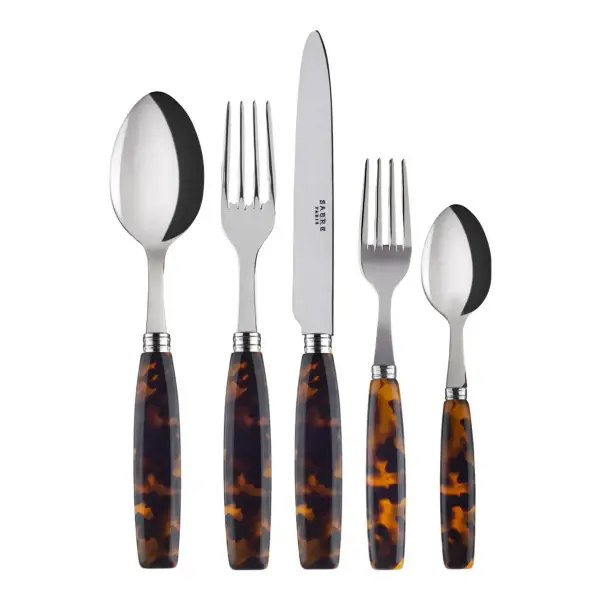 Djembe Tortoiseshell Five-Piece Silverware Set