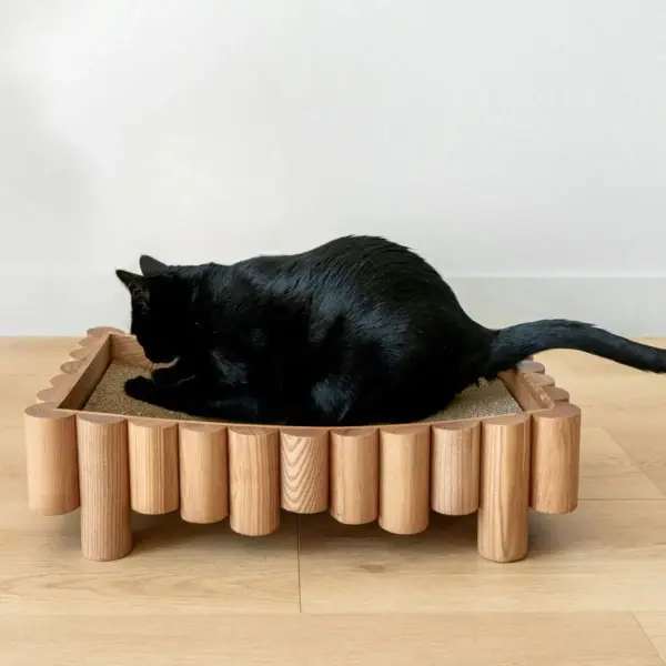 Bambu Modern Wooden Cat Scratcher