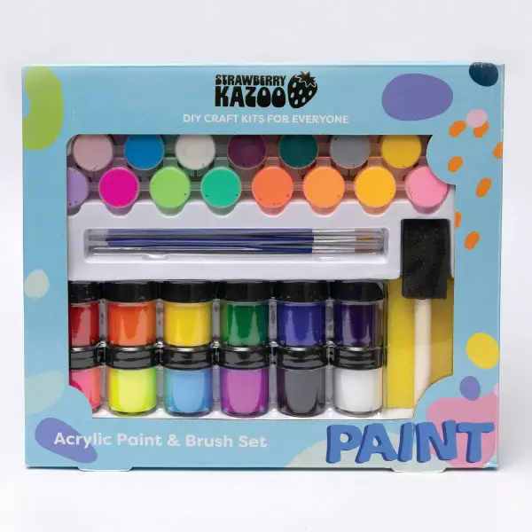 Strawberry Kazoo Acrylic Paint and Brush Set