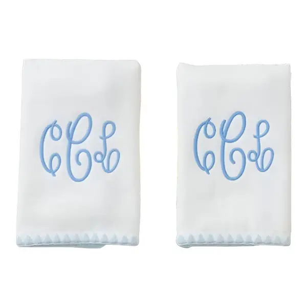 Stitched Edge Powder Bath Towels (Pair)
