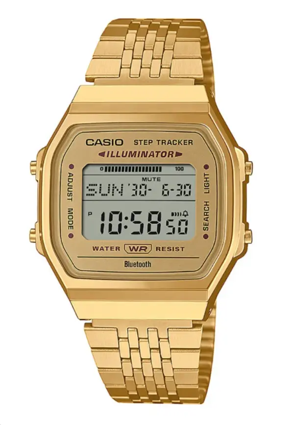Vintage Goldtone Digital Bracelet Bluetooth® Watch, 41.4mm x 37.9.5mm