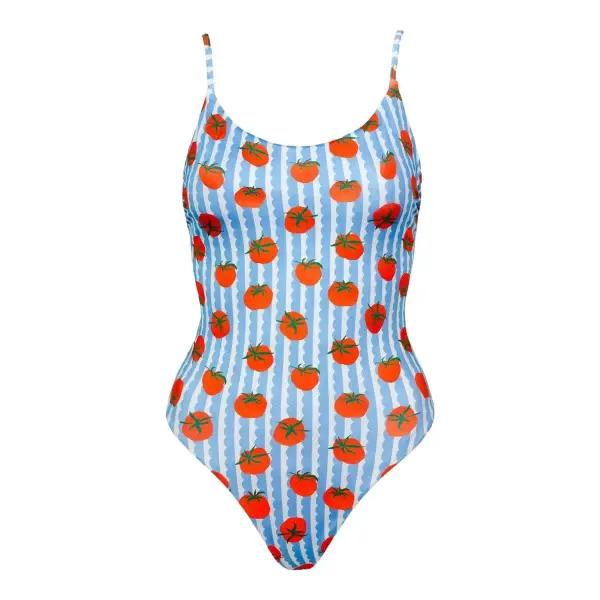 High Leg Scoop Neck One Piece