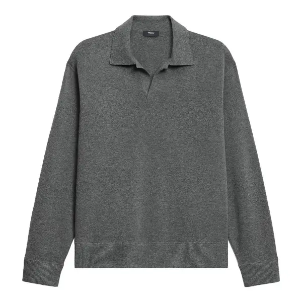 Open Collar Sweater in Light Bilen