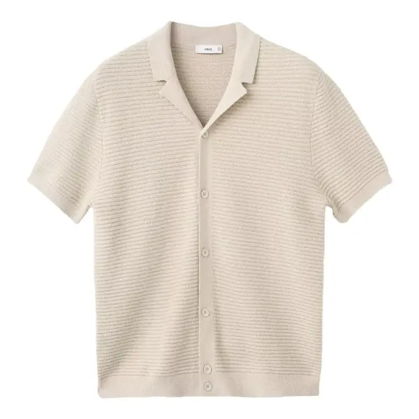 Knit Shirt with Bowling Collar