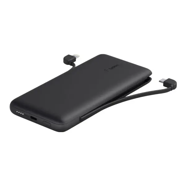 Power Bank with Integrated Cables