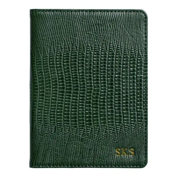 Lizard Leather Personalized Passport Holder