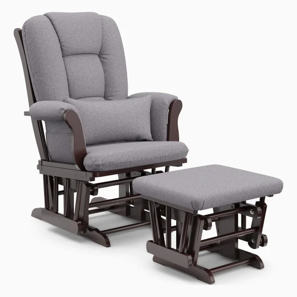 Storkcraft Tuscany Glider and Ottoman - Espresso/Gray Swirl