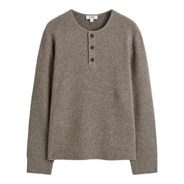 Knitted Merino Yak Henley Top
