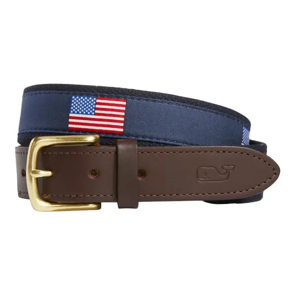 American Flags Canvas Club Belt