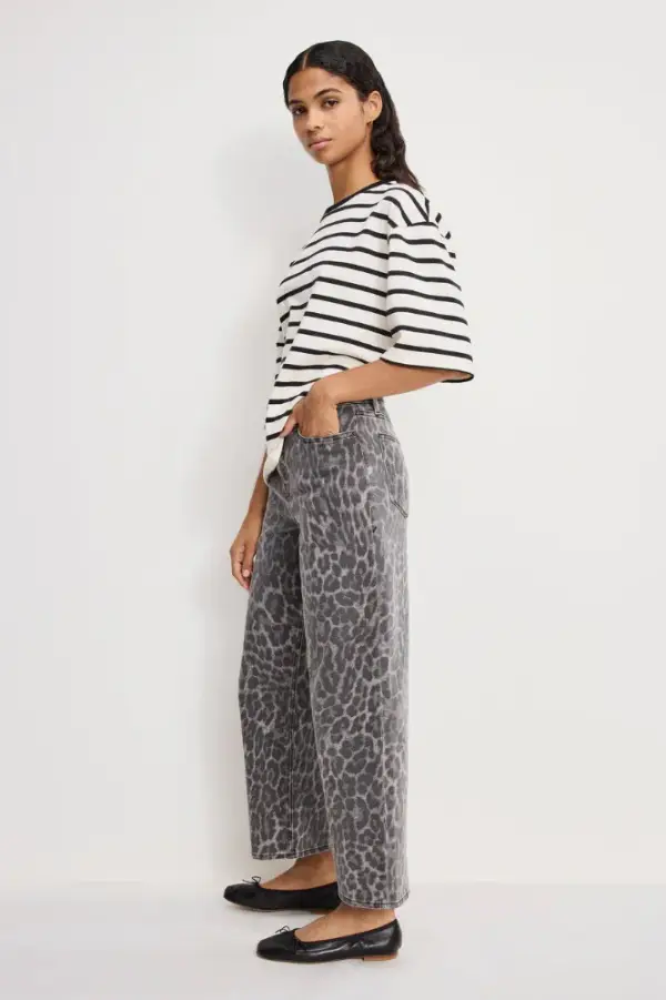 GOOD BARREL JEANS | GREY LUCKY LEOPARD