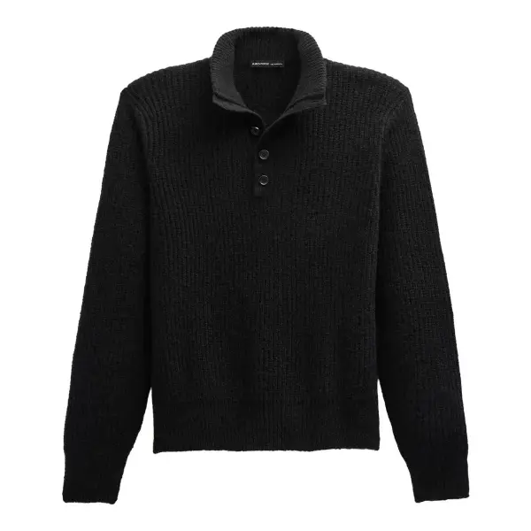Lightweight Cashmere 1/4 Button Sweater