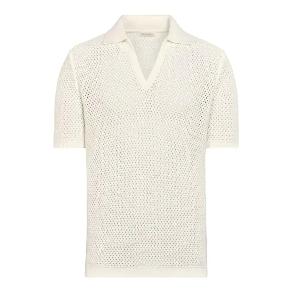 Crochet Buttonless Polo Top