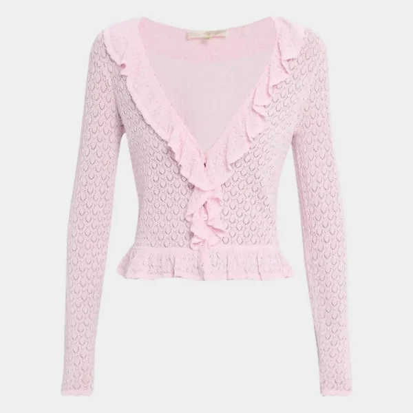 Nilah Ruffle-Trim Cardigan